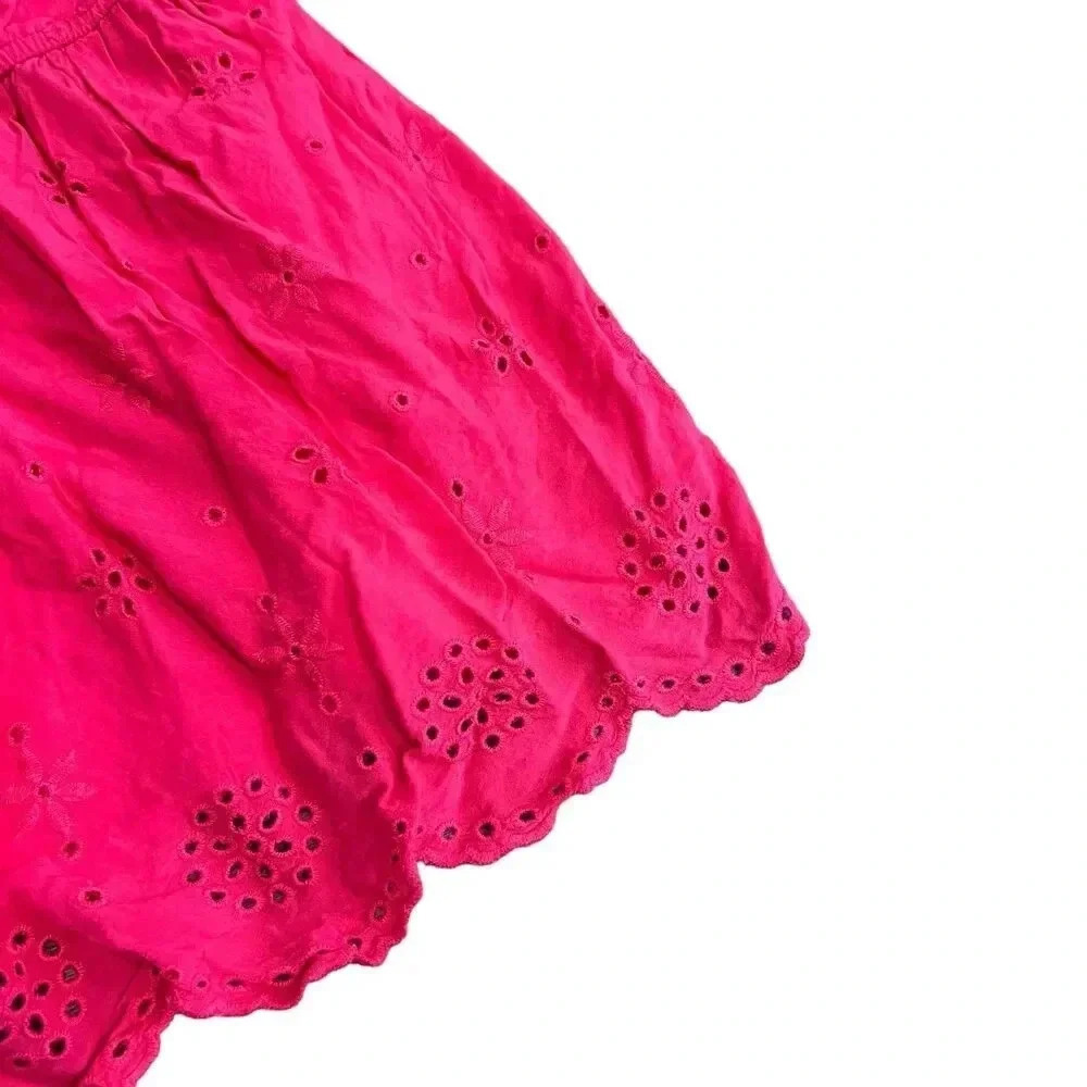 Torrid Raspberry Pink Button Front Eyelet Tank Top 3X - Picture 3 of 6